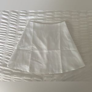 white satin skirt size small